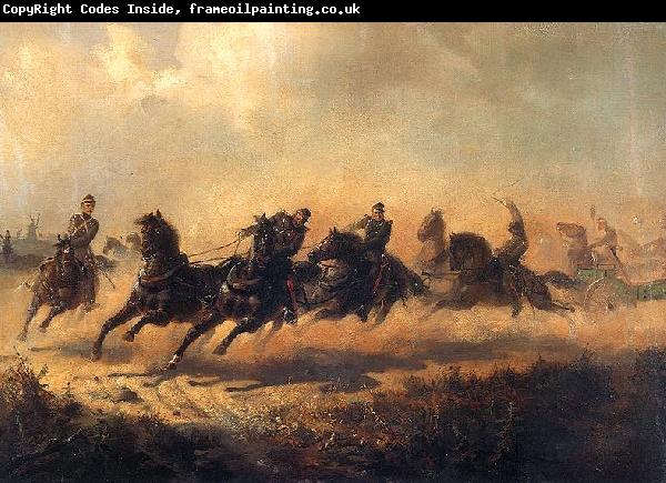 Maksymilian Gierymski Charge of Russian horse artillery